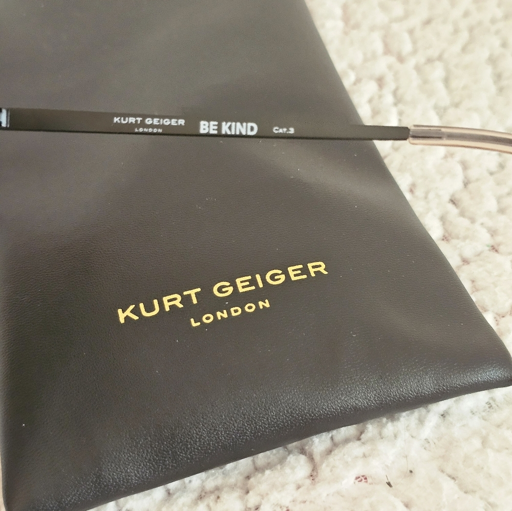 Kurt Geiger Black Gradient Sunglasses With Case-NWOT - Picture 6 of 7